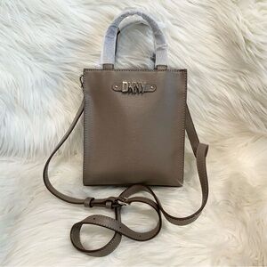 DKNY Alison Sm Ns Tote Crossbody Bag Grayish Brown